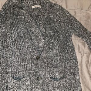 Abercrombie & Fitch women’s button down knit gray long cardigan!